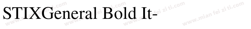 STIXGeneral Bold It字体转换